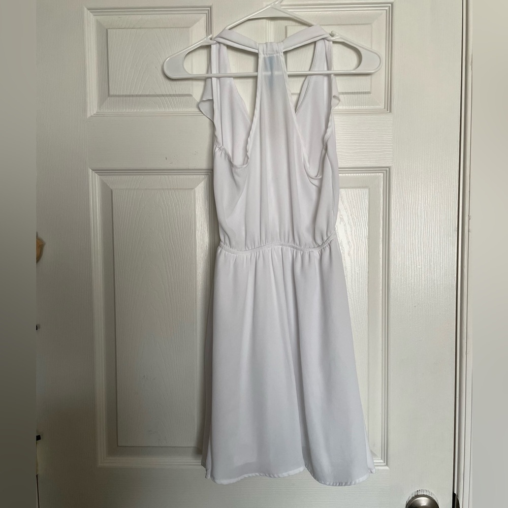 Francesca's Collections White Ruffle Mini Dress - Picture 5 of 9
